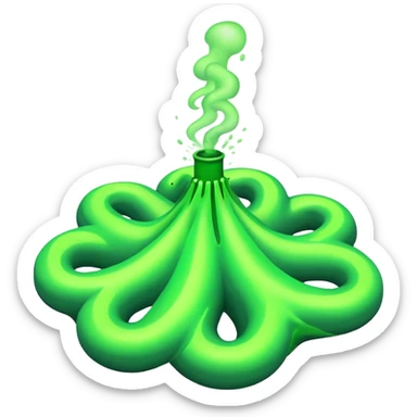 poisonous gas, isometric sticker