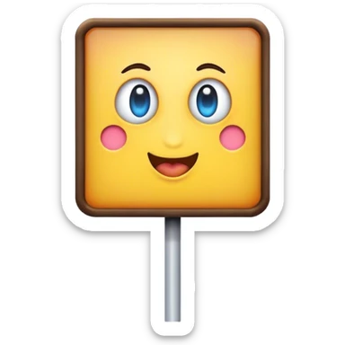 Text 'POMO' on Signboard sticker