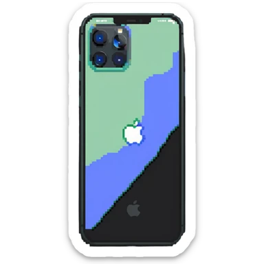 iPhone 15 Pro with triple camera system and dynamic island sticker