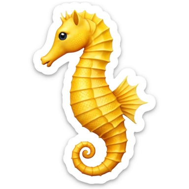 Left Facing Yellow Seahorse  sticker