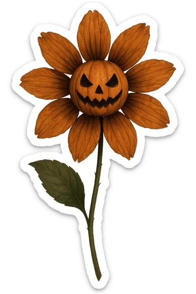 Halloween flower remove background, remove shadow sticker