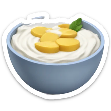 Yoghurt bowl sticker