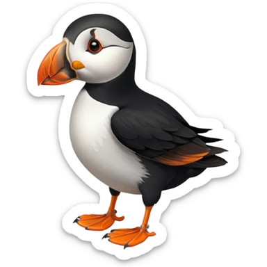 puffin bird and leg sticker