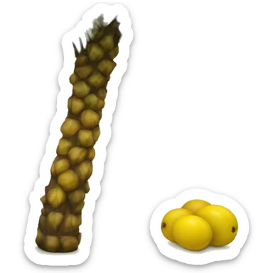 Realistic palm tree with yellow dates sticker