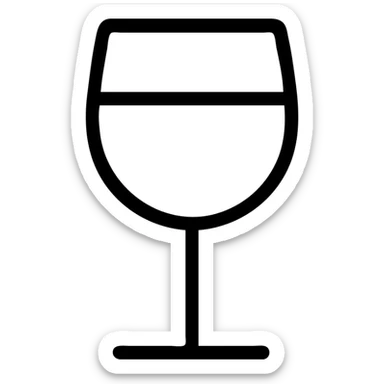 A wine glass icon sticker
