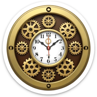 mechanic clock sticker