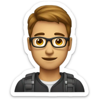 Male Web designer sticker