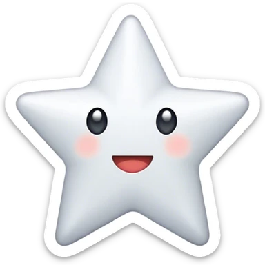 white star no face sticker