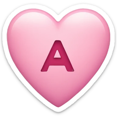 heart with the letter a in the middle sticker
