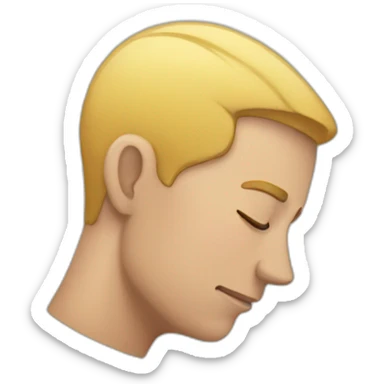 man closing his head with his hands sticker