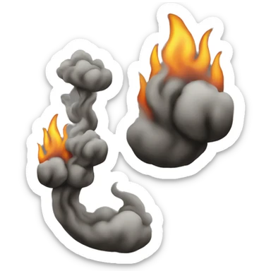 Fire smoke sticker