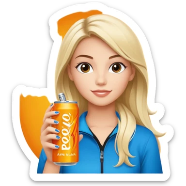 alani energy drink with image of brooke sticker