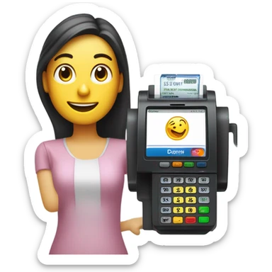 Debit card Mobile payment terminal POS sticker