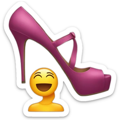 high heels standing on head sticker