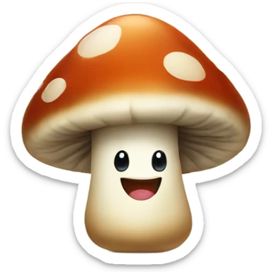 mushroom smile sticker