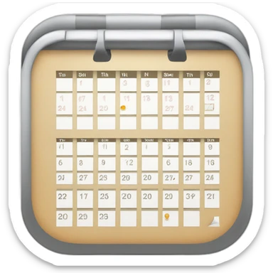 An emoji representing a conference room booking in a digital Calendar such as Outlook sticker