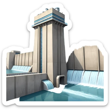 hydroelectric power station sticker