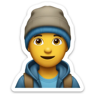 un niño con gorrito sticker