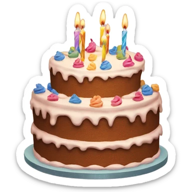 Birthday cake sticker