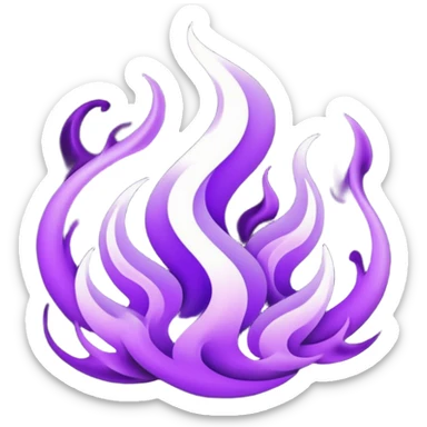 Wicked purple flames sticker