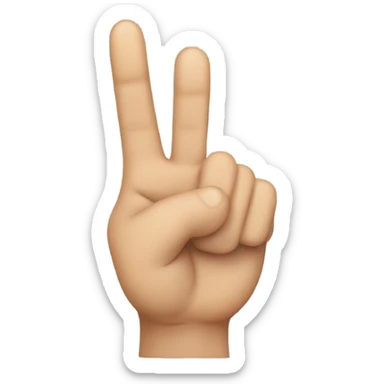 hand emoji but only with the thumb, pointer, and middle finger sticker