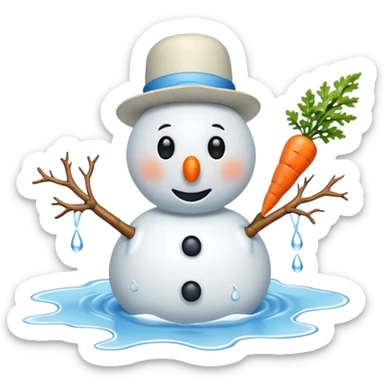 summer snowman  sticker