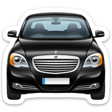 Crée-moi une voiture noire, berline, très classe La voiture  en long 2025classe S que d’un côté sticker