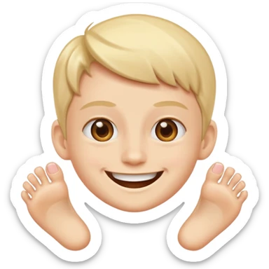 Toe flipping the middle toe sticker