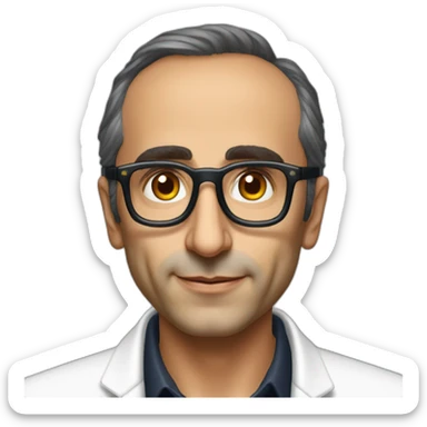 Eric Zemmour avec des lunettes de soleil pixel sticker