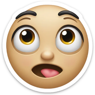 Surprised face with heart eyes almost crying  sticker