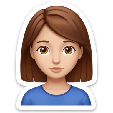 Gir whit a brown hair  sticker