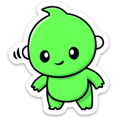 Sprunki character, fun cartoon mascot sticker