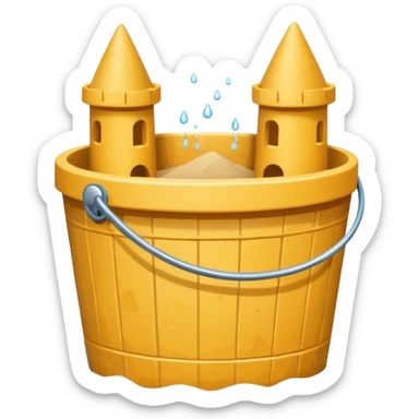 sand castle, Bucket-shaped castle sticker