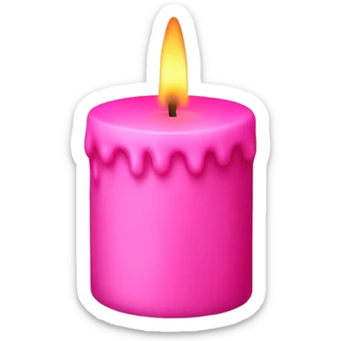 Pink candle  sticker