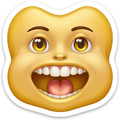 gold tooth no smile sticker