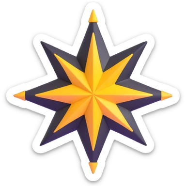 eight-pointed star sticker