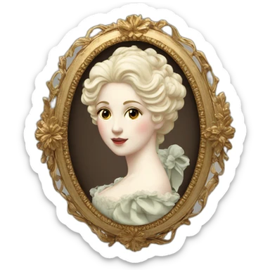 Victorian era cameo sticker
