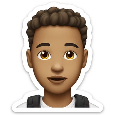 Lightskin boy with big lips sticker