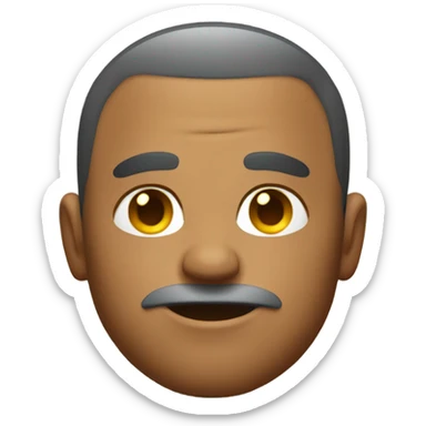 A sweaty man with a fade haircut sticker