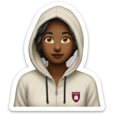 Girl in Harvard hoodie  sticker