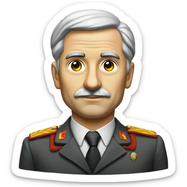 soviet engineer diplomat full scale photoealistic serious sticker