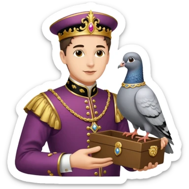 Fanfare as a lord has received a carrier pigeon from a fellow lord. Make sure to include the lord sticker