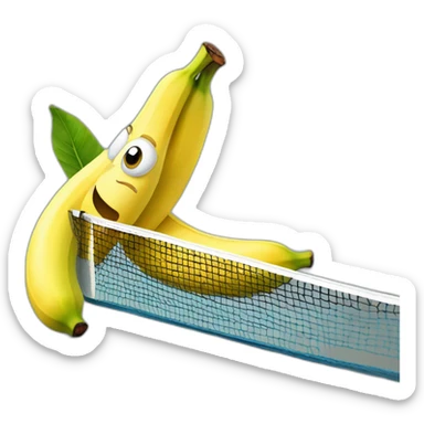 Banana won a tennis tournament sticker