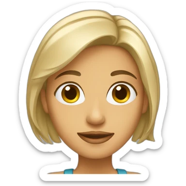 Femme contente sticker