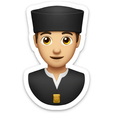 man wearing fez sticker