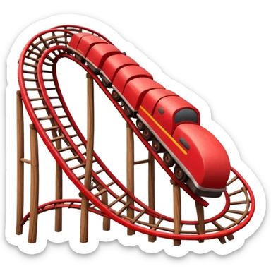 red roller coaster sticker