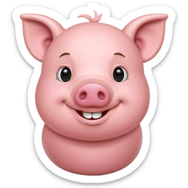 Pig with Inspirational good  morning saying sticker