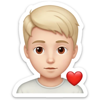 boy with heart eyes in love sticker