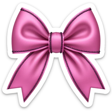 pink gothic bow sticker