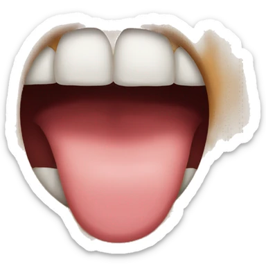 Mouth wide open sticker